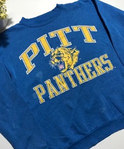 Vintage 90s Pitt Panthers Blue Sweatshirt, Vintage 90s Shirt, Gift For Her, Gift For Him