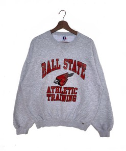 Vintage 90s Russell Athletic Ball States Athletic Traning Sweatshirt Hoodie Shirt Gifts for Fans