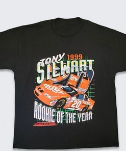 Vintage 90s Tony Stewart Nascar Rookie of the Year T-Shirt, Vintage 90s Nascar Shirt, Gift For Father, Gift For Mother