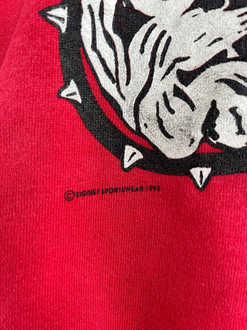 Vintage 90s University Of Georgia Bulldog Sweatshirt Hoodie Shirt Gifts for Fans - Image 3