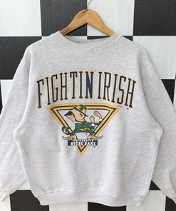 Vintage 90s University Of Notre Dame Sweatshirt, University Of Notre Dame Crewneck, University Of Notre Dame Shirt, T-shirt, Hoodie