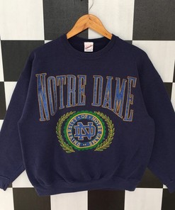 Vintage 90s University Of Notre Dame Sweatshirt, Vintage 90s Shirt, Gift For Her, Gift For Him