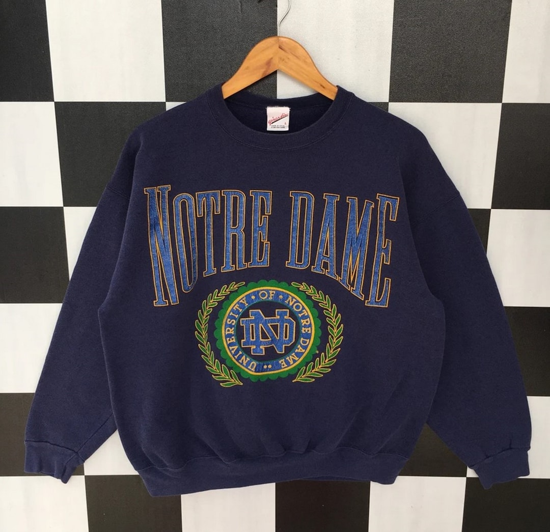 Vintage 90s University Of Notre Dame Sweatshirt, Vintage 90s Shirt, Gift For Her, Gift For Him
