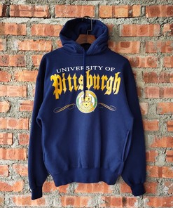 Vintage 90s University Of Pittsburgh Hoodie Sweatshirt Shirt Gifts for Fans