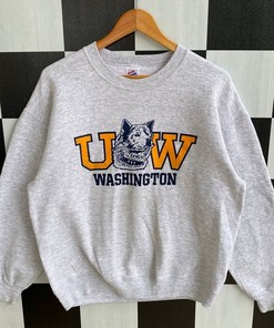 Vintage 90s University Of Washington Huskies Sweatshirt, Vintage Sweatshirt, Gift For Her, Gift For Him