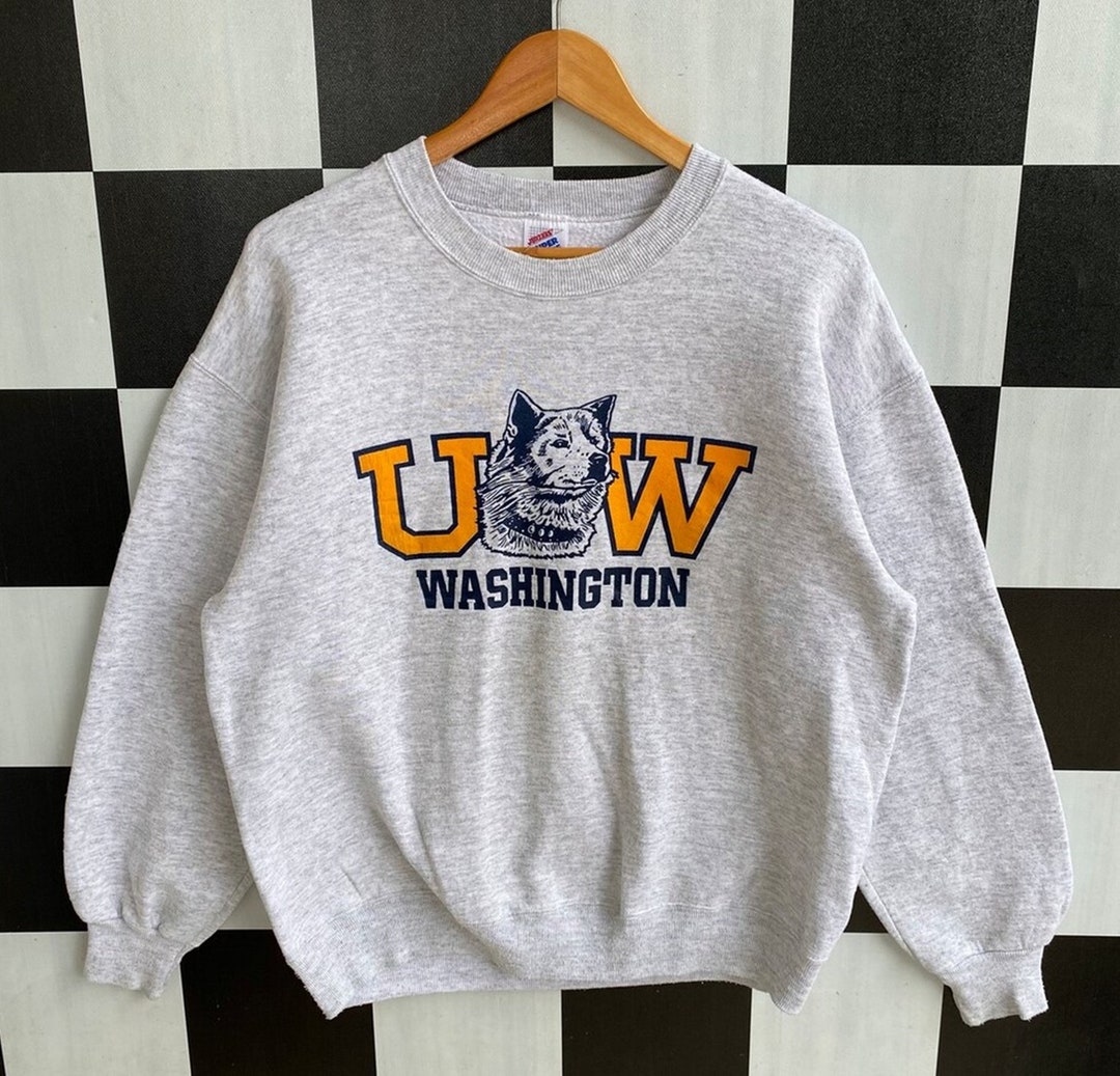 Vintage 90s University Of Washington Huskies Sweatshirt, Vintage Sweatshirt, Gift For Her, Gift For Him