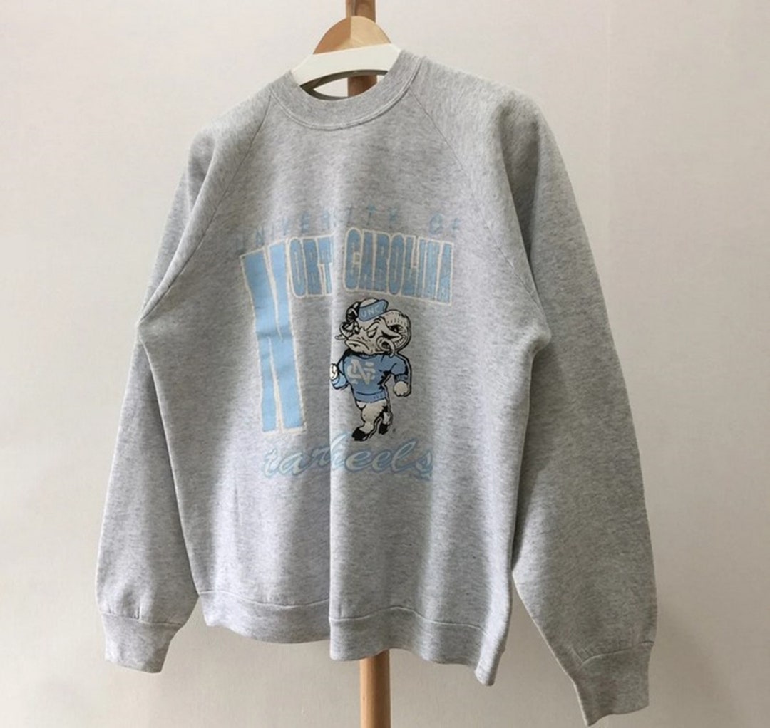 Vintage 90s University of Carolina Tar Heels Crewneck Sweatshirt, Vintage Shirt, T shirt, Hoodie
