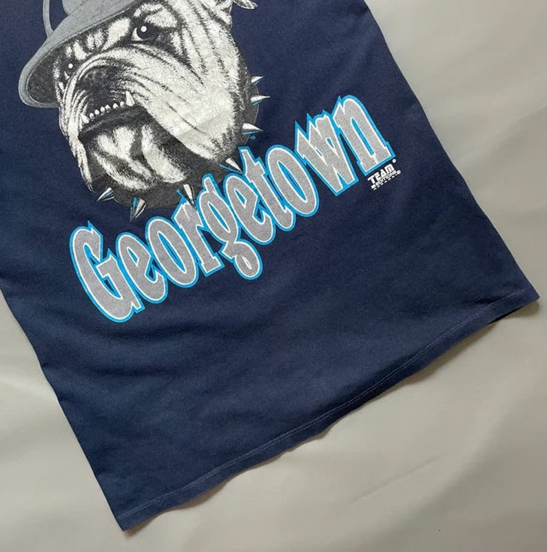 Vintage 90s University of Georgetown Hoyas Big Logo T-Shirt, Vintage 90s Sweatshirt, Shirt, Hoodie - Image 2