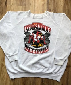 Vintage 90s University of Louisville Cardinals Crewneck Sweatshirt, Vintage Shirt, T shirt, Hoodie
