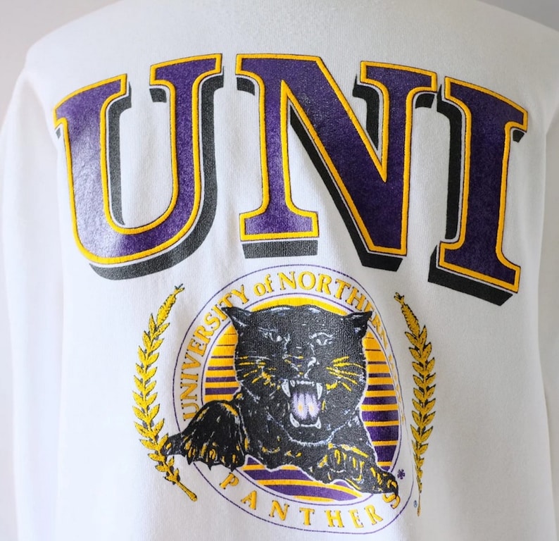 Vintage 90s University of Northern Panther UNI Sweatshirt, Vintage 90s Shirt, T-shirt, Hoodie - Image 2