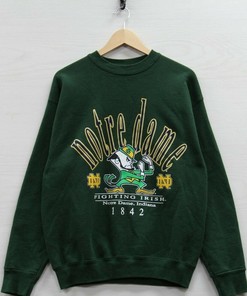 Vintage 90s University of Notre Dame Fighting Irish Sweatshirt Crewneck, Vintage Shirt, Hoodie Gifts for Fans
