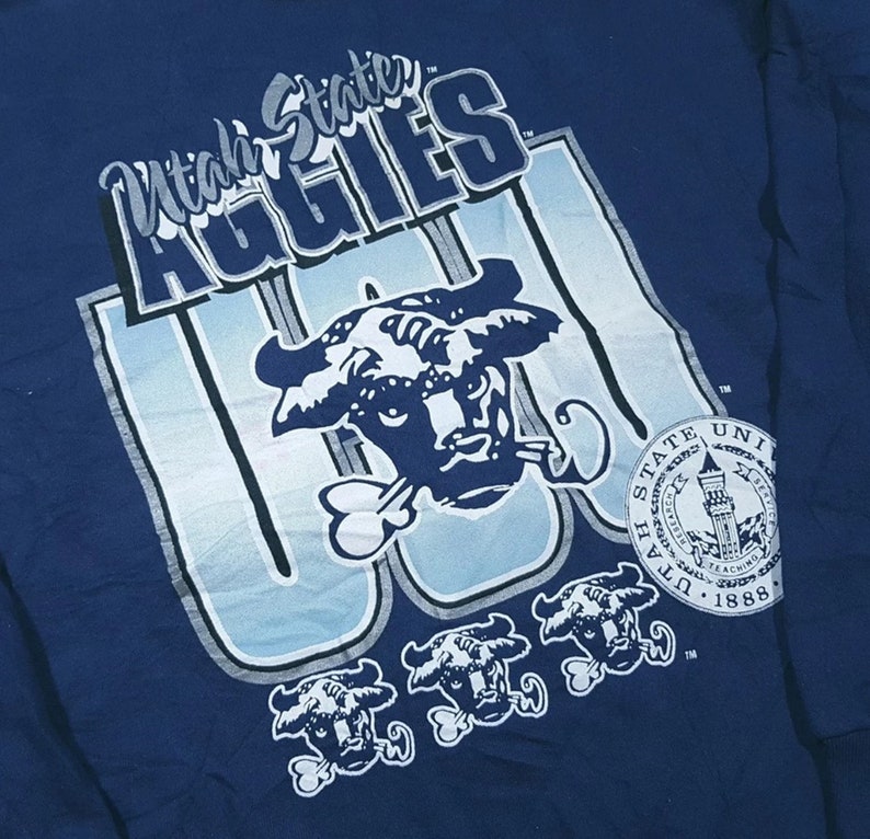 Vintage 90's Utah State Aggies sweatshirt, Vintage 90s Shirt, T-shirt, Hoodie - Image 2