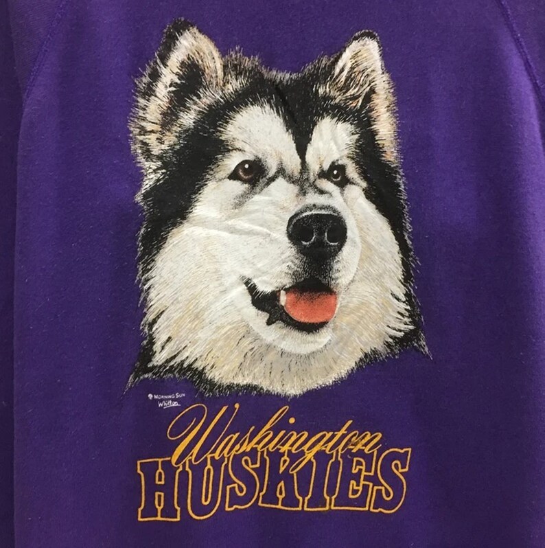 Vintage 90s Washington Huskies Football Team Sweatshirt Crewneck, Vintage Shirt, T shirt, Hoodie - Image 2