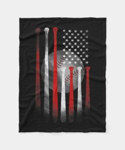 Vintage American Flag Baseball Blanket