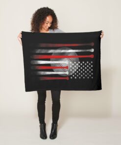 Vintage American Flag Baseball Blanket