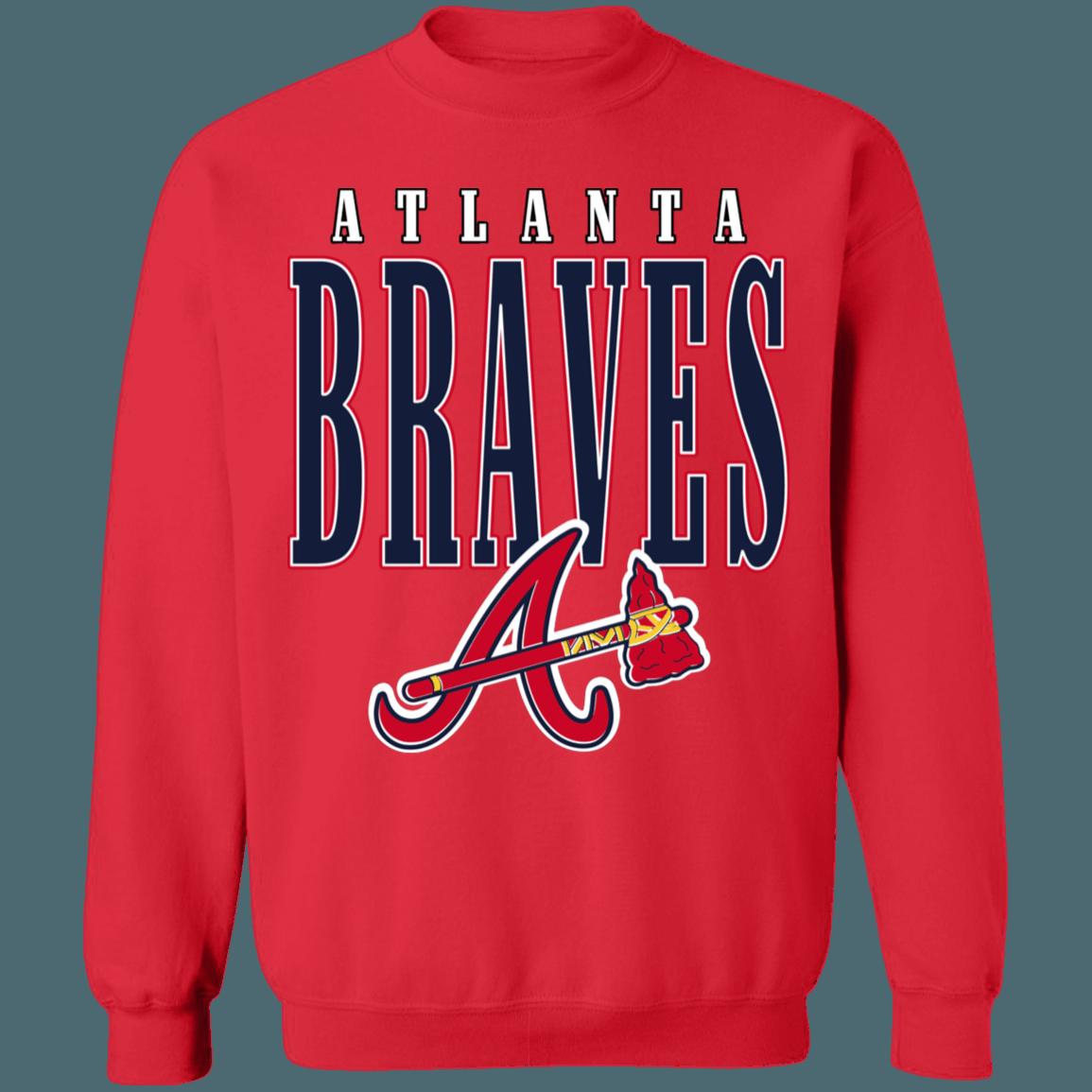 Vintage Atlanta Braves 90's MLB Crewneck Sweatshirt Hoodie Shirt Gifts for Fans - Image 2