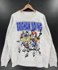 Vintage Brigham Young Looney Tunes Sweatshirt, NCAA BYU Cougars Shirt, Brigham Young University, Vintage Shirt, Unisex Shirt