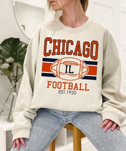 Vintage Chicago Football Sweatshirt, Retro Chicago Football Crewneck Sweatshirt, American Football Fan, NFL Shirt