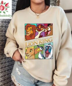Vintage Disney Lion King Characters Shirt, Disneyland Vacation Unisex T-shirt Family Birthday Gift Adult Kid Toddler Comfort Colors Tee