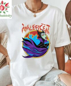 Vintage Disney Villains Sleeping Beauty Maleficent Flame Portrait 90s Shirt, Disney Unisex Shirt, Disney Villian Shirt