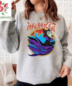 Vintage Disney Villains Sleeping Beauty Maleficent Flame Portrait 90s Shirt, Disney Unisex Shirt, Disney Villian Shirt