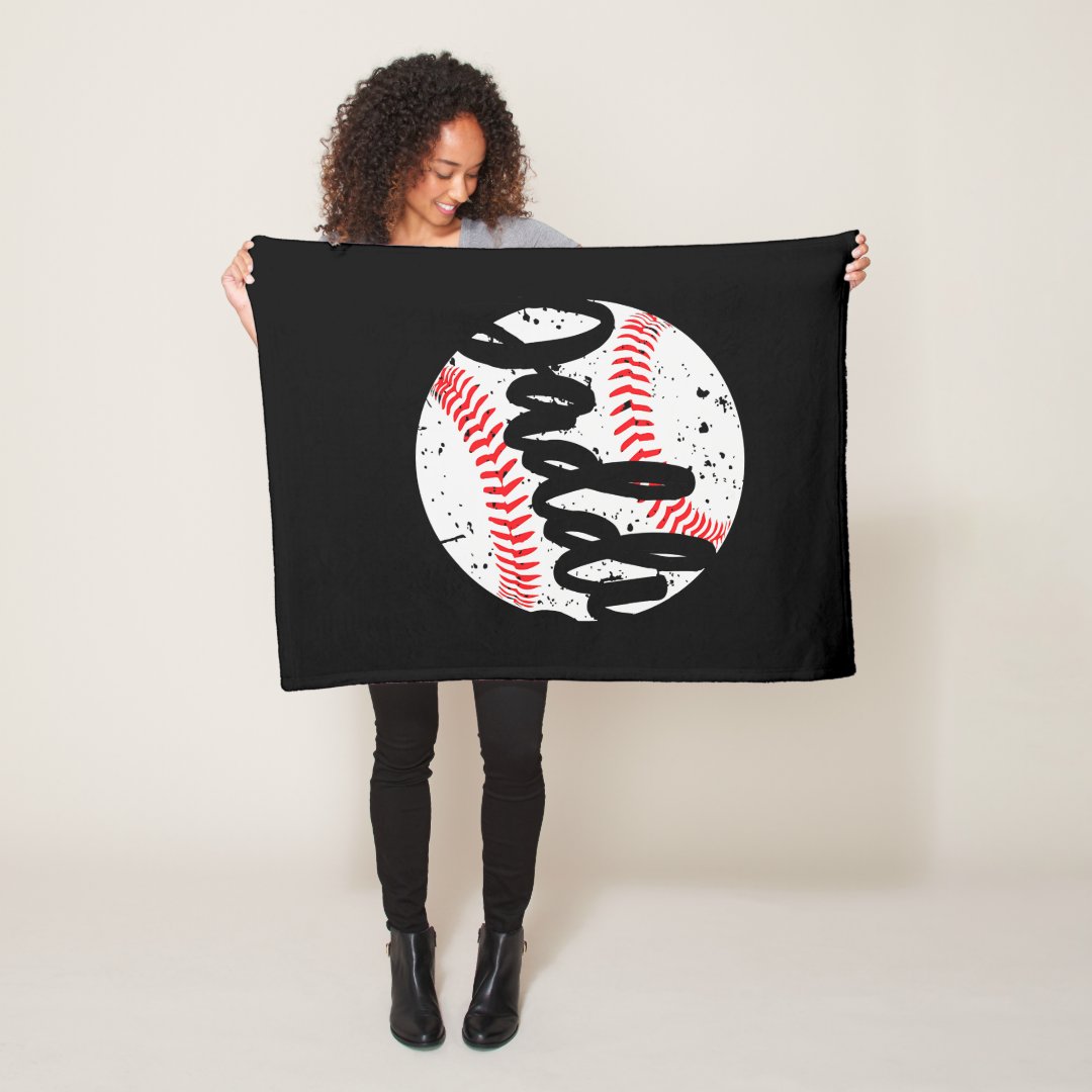 Vintage Fathers Day Funny Baseball Dad For Men Blanket
