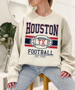 Vintage Houston Football Sweatshirt, Retro Houston Football Crewneck Sweatshirt, American Football Fan, NFL Shirt