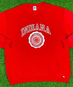 Vintage Indiana University Hoosiers Pull Over Sweatshirt Crewneck, Vintage Shirt, T shirt, Hoodie