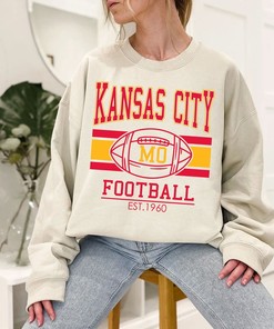 Vintage Kansas City Football Sweatshirt, Retro Kansas City Football Crewneck Sweatshirt, American Football Fan, NFL Shirt