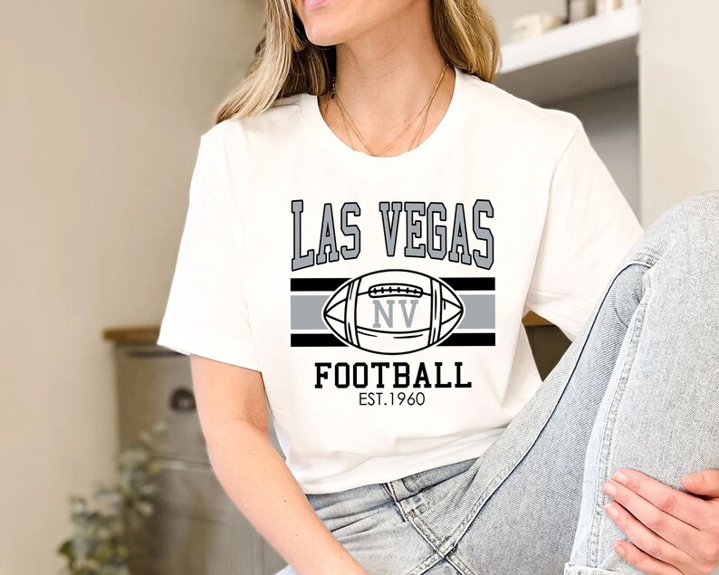 Vintage Las Vegas Football Sweatshirt, Retro Las Vegas Football Crewneck Sweatshirt, American Football Fan, NFL Shirt - Image 4