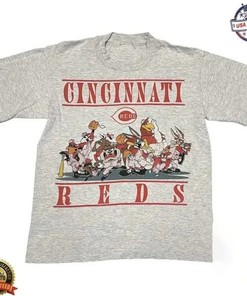Vintage MLB Cincinnati Reds Looney Tunes Shirt, Cincinnati Reds Shirt Hoodie Sweatshirt