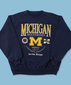 Vintage Michigan Wolverines Sweatshirt, University Michigan Shirt, College Shirt, Unisex T-shirt Sweater Hoodie