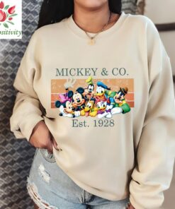 Vintage Mickey And Co Est 1928 Disney Characters Shirt, Vintage Disney Unisex Sweatshirt, Vintage Mickey And Friends Shirt