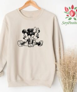 Vintage Mickey and Minnie Sweatshirt, Gift For Couples, Lovely Sweatshirt, Magic Trip, Animation Mickey Mouse, Disney Trip Sweatshirt