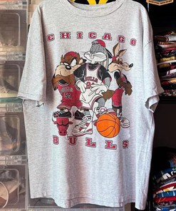 Vintage NBA Chicago Bulls Looney Tunes T-Shirt, Chicago Bulls Shirt, Chicago Basketball, NBA Shirt, NBA All Star Shirt, Basketball Tee Sweatshirt Hoodie