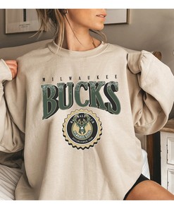 Vintage NBA Milwaukee Bucks Logo Sweatshirt, NBA Basketball Shirt, 2022–23 Basketball, Unisex T-shirt Sweater Hoodie