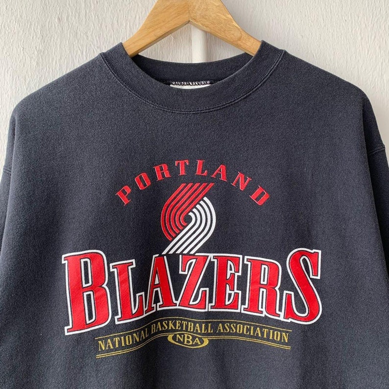 Vintage NBA Portland Trail Blazers Logo Sweatshirt, National Basketball Association, Basketball Shirt, Unisex T-shirt Sweater Hoodie - Image 2