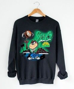 Vintage NBA Seattle Supersonics Taz Looney Tunes Sweatshirt, NBA Basketball Shirt, Seattle Supersonics, Unisex T-shirt Sweater Hoodie