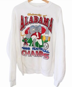 Vintage NCAA Alabama Crimson Tide Champions Sweatshirt Hoodie Shirt Gifts for NCAA Fans