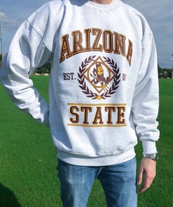 Vintage NCAA Arizona State Sun Devils EST 1885 Logo Sweatshirt, Arizona State University Shirt, Unisex T-shirt Sweater Hoodie