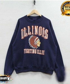 Vintage NCAA Illinois Fighting Illini Sweatshirt, NCAA Illinois Fighting Illini Shirt, University of Illinois, Unisex Shirt, Vintage Shirt