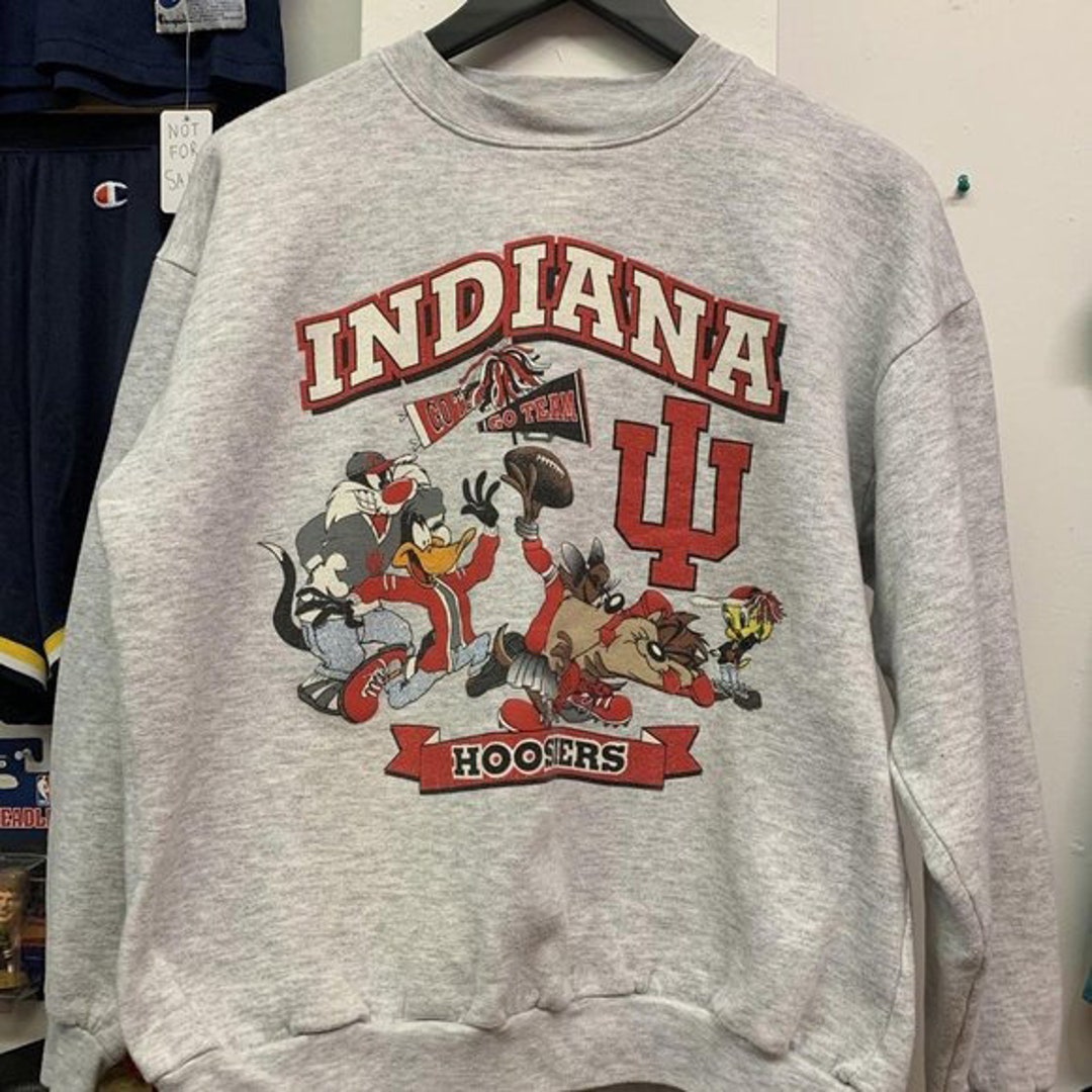 Vintage NCAA Indiana Hoosiers Looney Tunes Sweatshirt, University of Indiana Hoosiers Shirt, Unisex T-shirt Sweater Hoodie