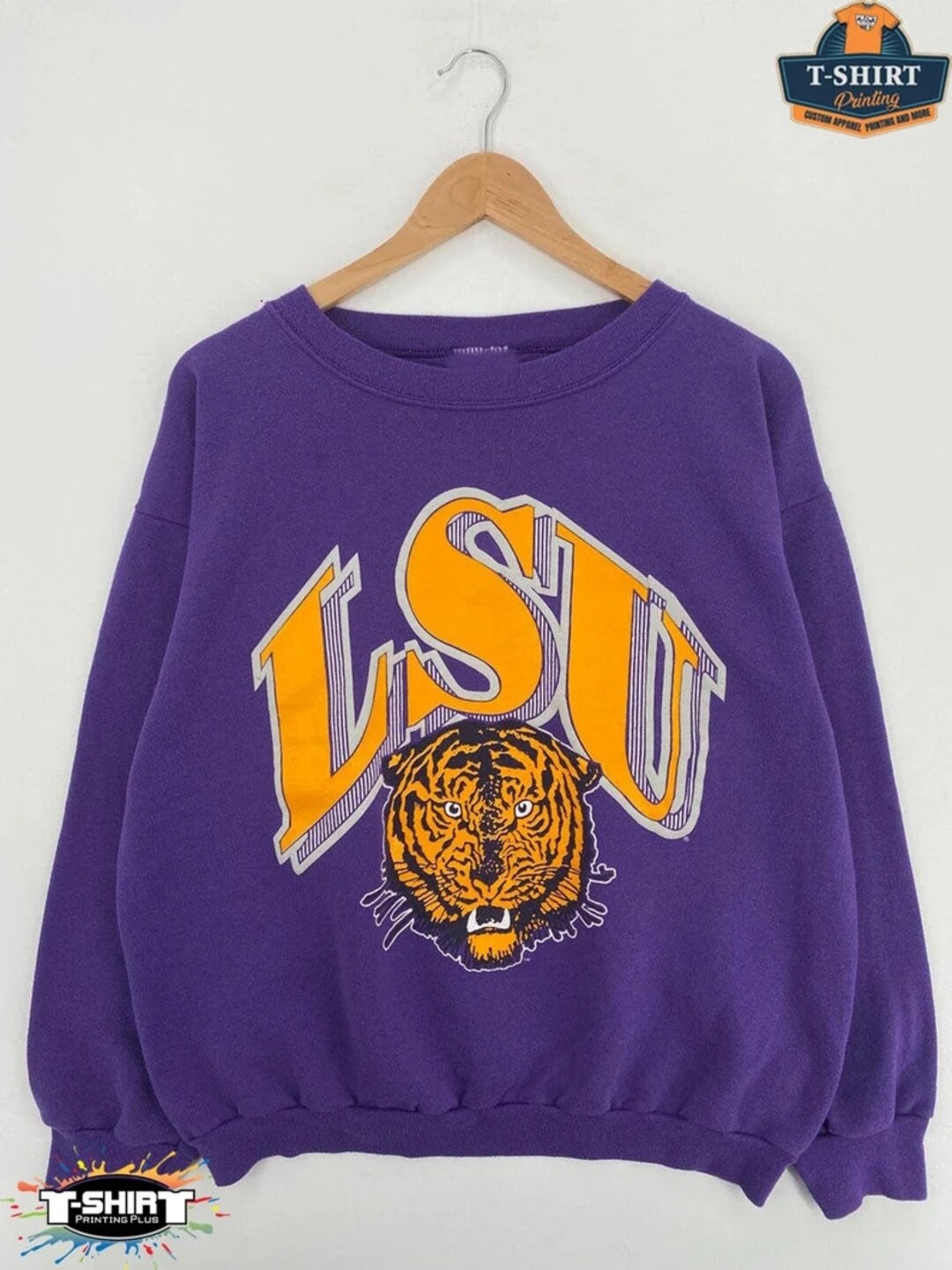 Vintage NCAA LSU Tigers Big Logo Sweatshirt, LSU Tigers Shirt, Lsu Fighting Tigers, Louisiana State University, Unisex Shirt, Vintage Shirt
