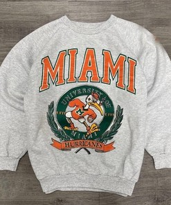 Vintage NCAA Miami Hurricanes Logo Sweatshirt, University of Miami Shirt, NCAA Shirt, Vintage Shirt, Unisex T-shirt Sweatshirt Hoodie