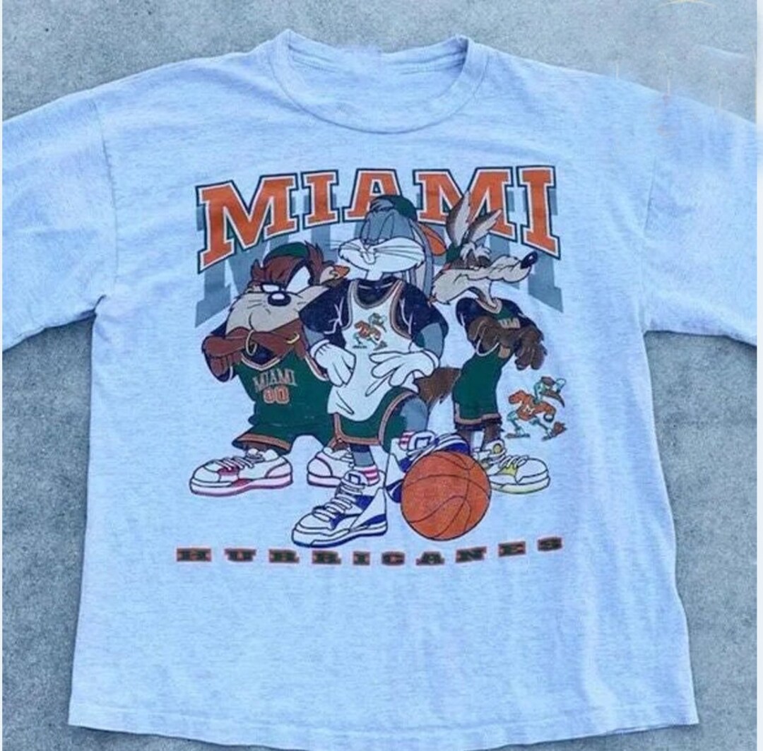 Vintage NCAA Miami Hurricanes Looney Tunes T-Shirt, Miami Hurricanes Shirt, University of Miami, NCAA Shirt, Unisex T-Shirt, Vintage Shirt