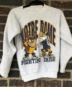 Vintage NCAA Notre Dame Looney Tunes Sweatshirt, Notre Dame Fighting Irish Shirt, University of Notre Dame, Unisex Shirt, Vintage Shirt