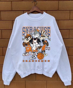Vintage NCAA Syracuse Orange Looney Tunes Sweatshirt, Syracuse University Shirt, College Basketball, Unisex T-shirt Sweater Hoodie