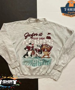 Vintage NCAA Texas AM Aggies Looney Tunes Sweatshirt, Texas AM Aggies Shirt, Texas A&M University, American Collegiate Shirt, Vintage Shirt