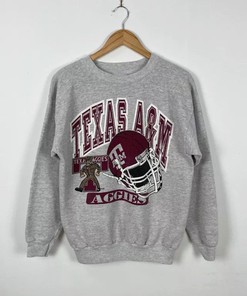 Vintage NCAA Texas A&M Logo Sweashirt, Texas AM University Shirt, College Football Shirt, Unisex T-shirt Crewneck Hoodie
