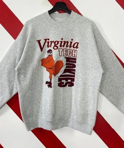 Vintage NCAA Virginia Tech Hokies Mascot Logo Sweatshirt, Virginia Tech Hokies Shirt, Virginia Polytechnic University, Unisex Shirt
